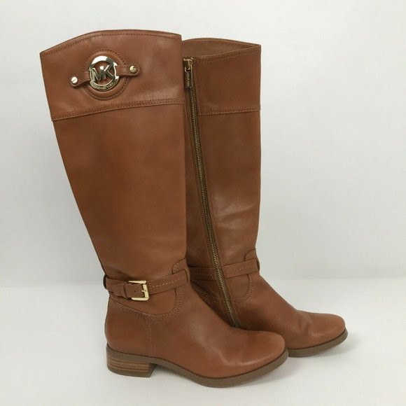 Michael Kors Stockard Leather Knee Tall Riding 5.5 - Picture 3 of 7
